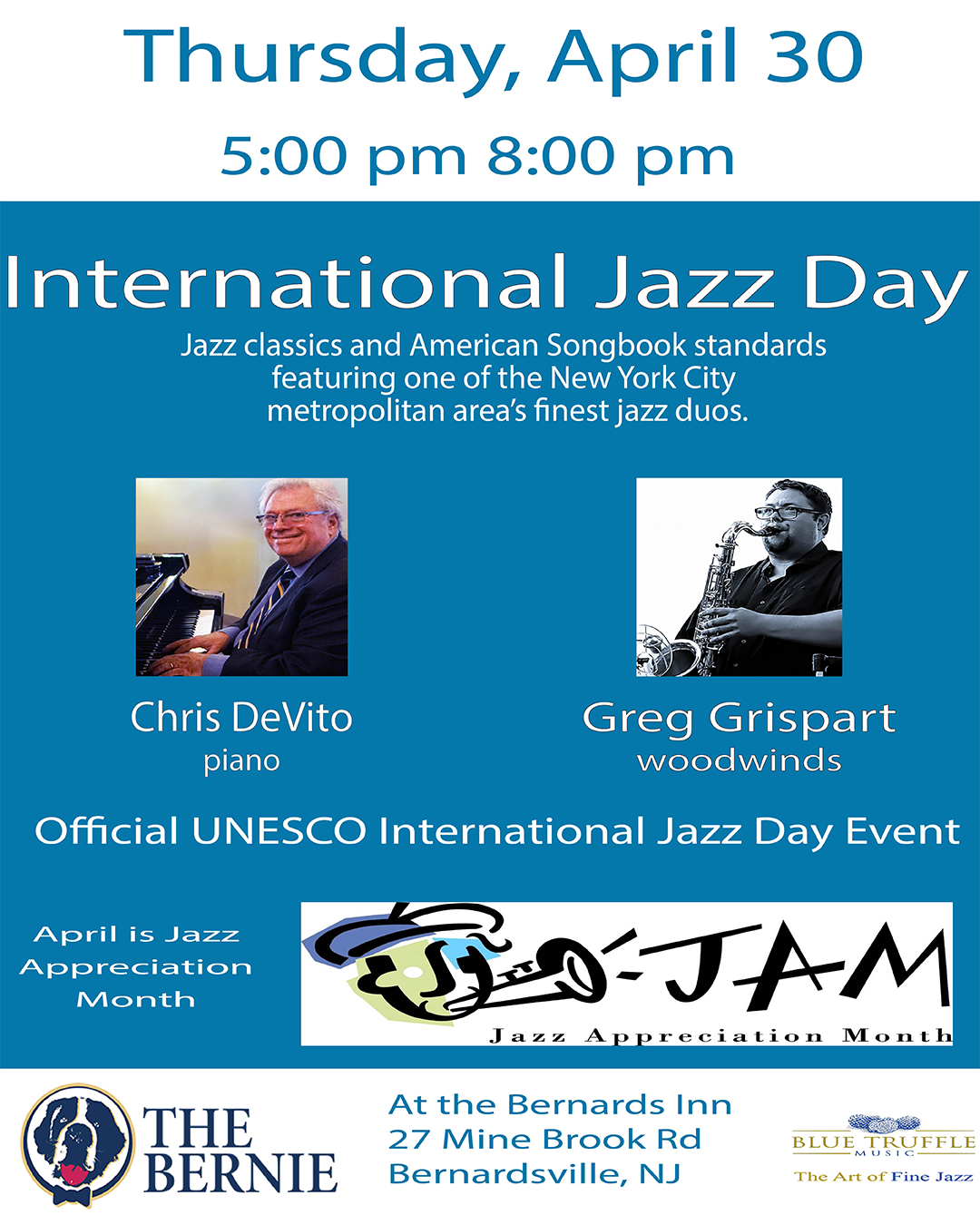 Chris DeVito & Greg Grispart- International Jazz Day Concert